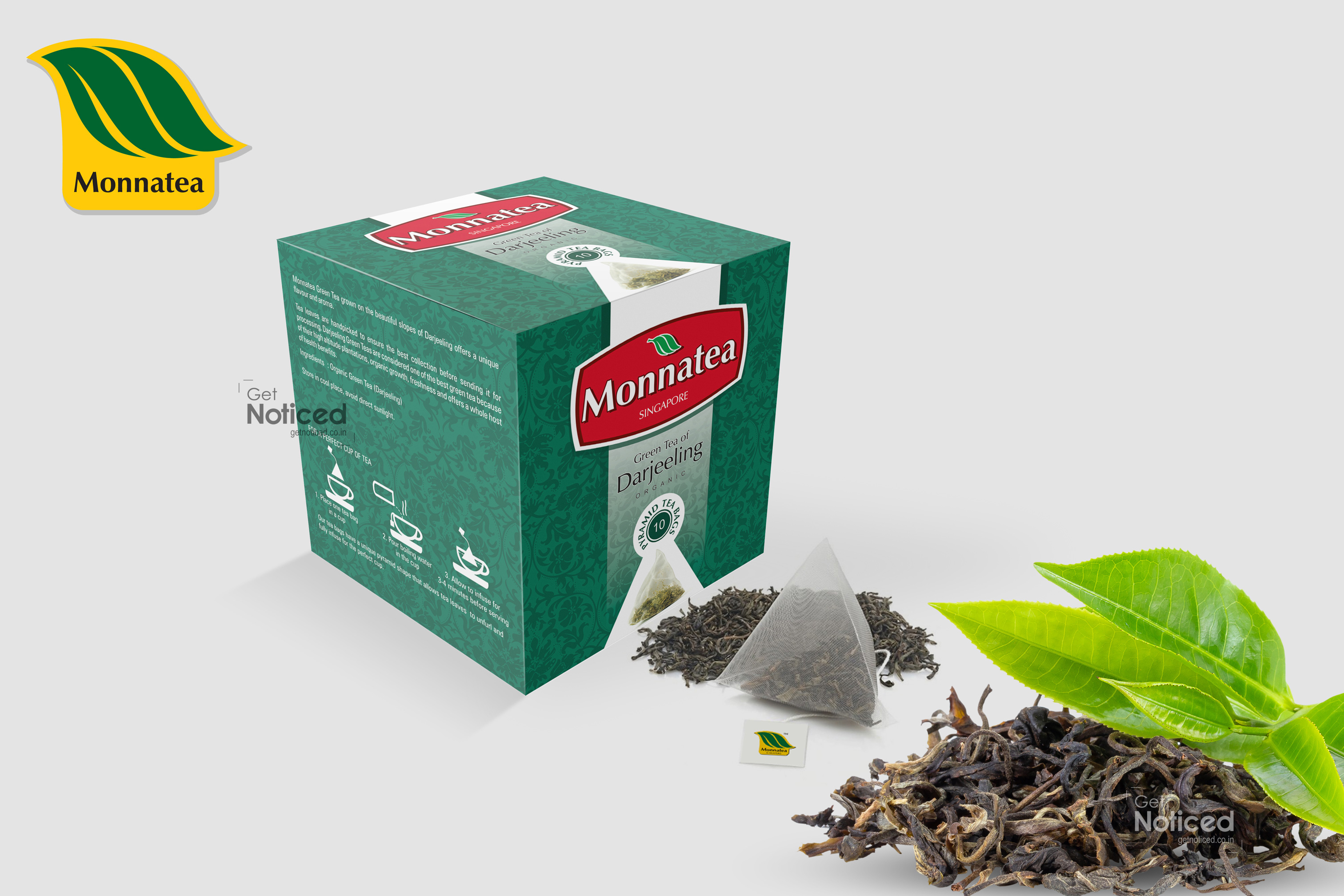 Monnatea Tea Box Packaging Design