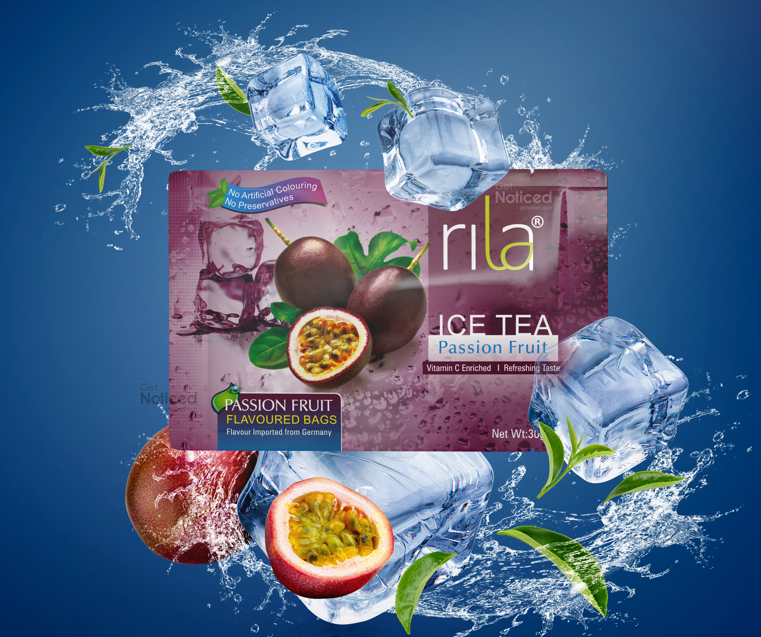 Rila Ice Tea Sachets Pack Design