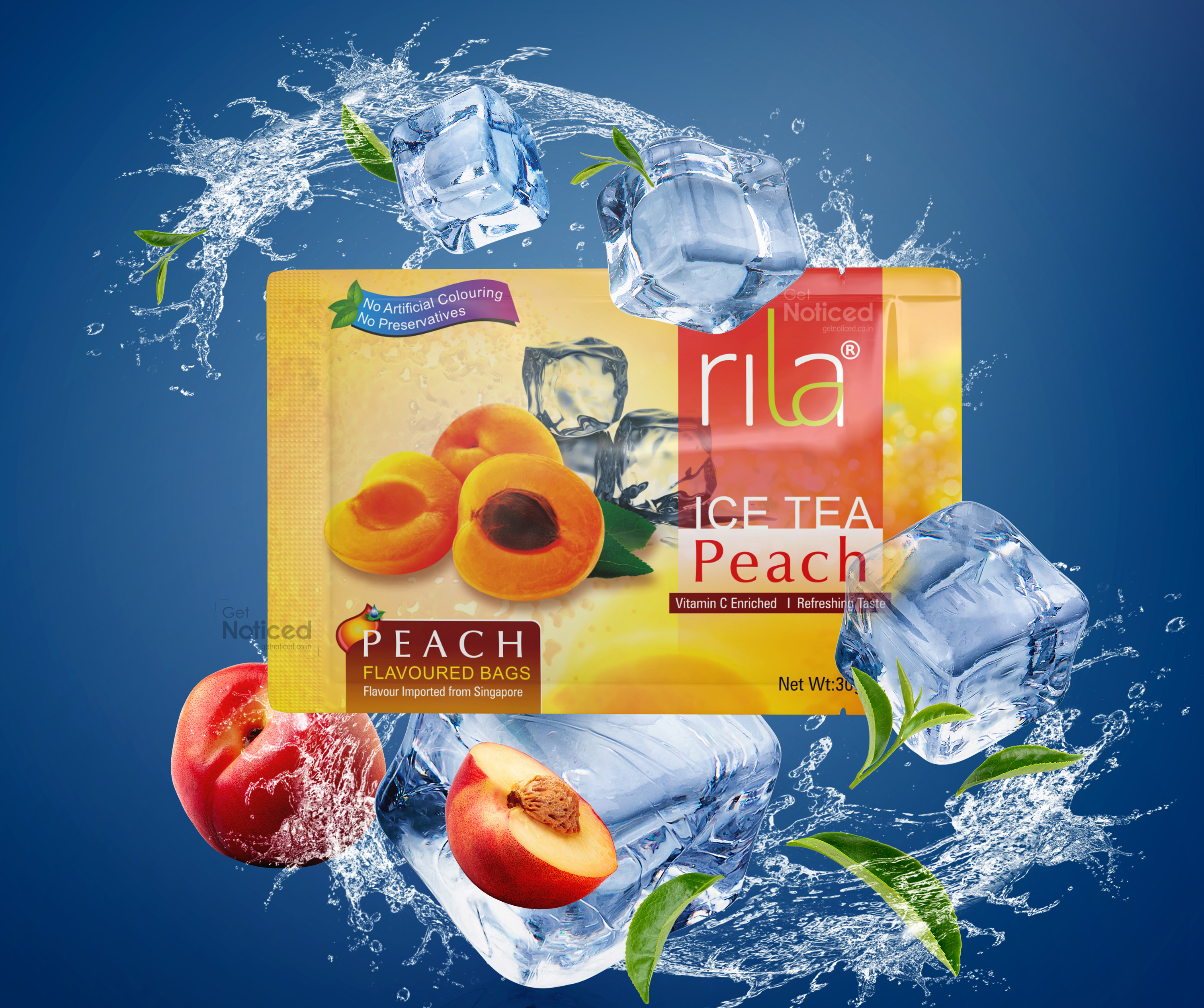 Rila Ice Tea Sachets Pack Design