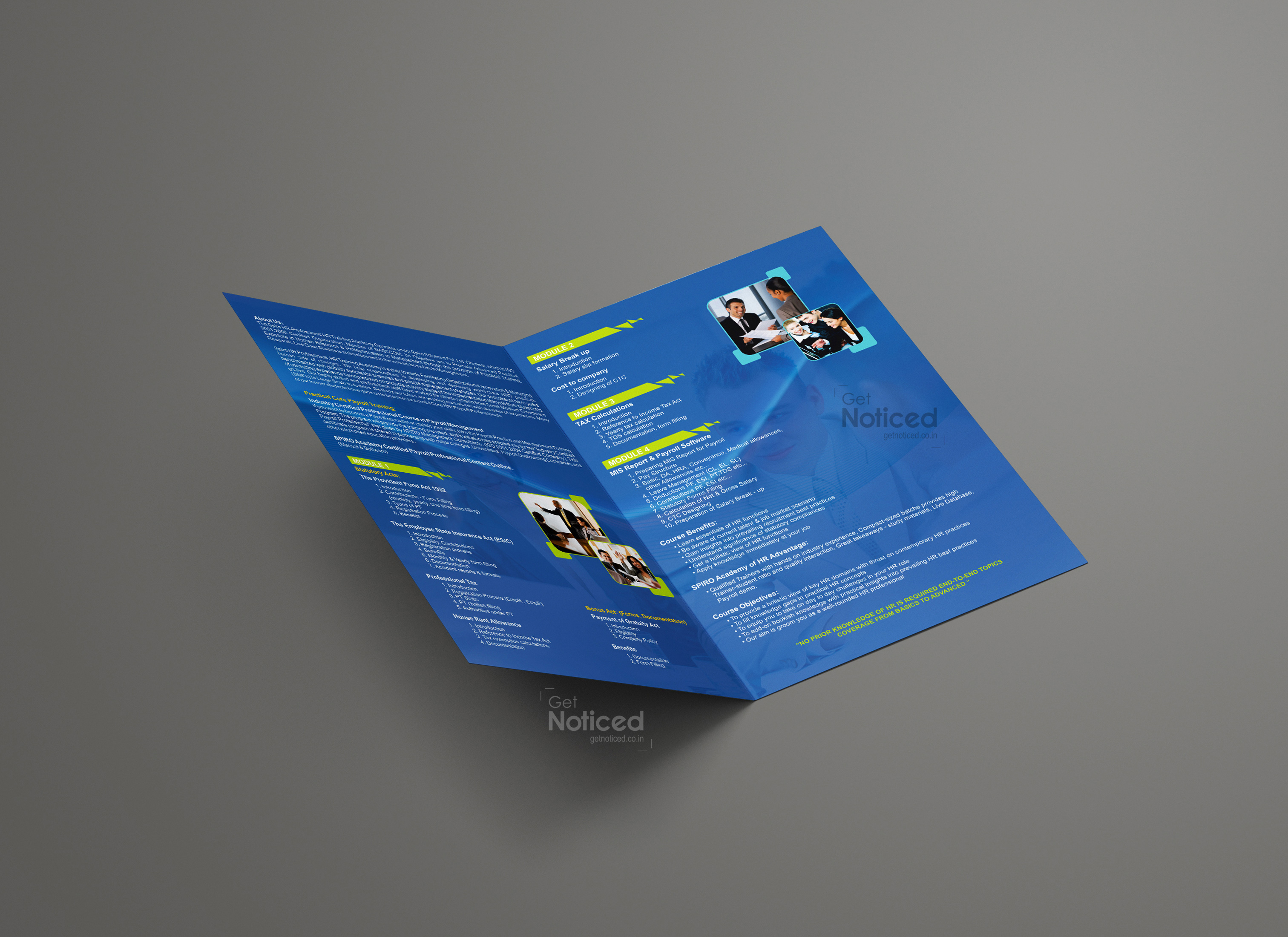 Spiro HR training Brochure Designs