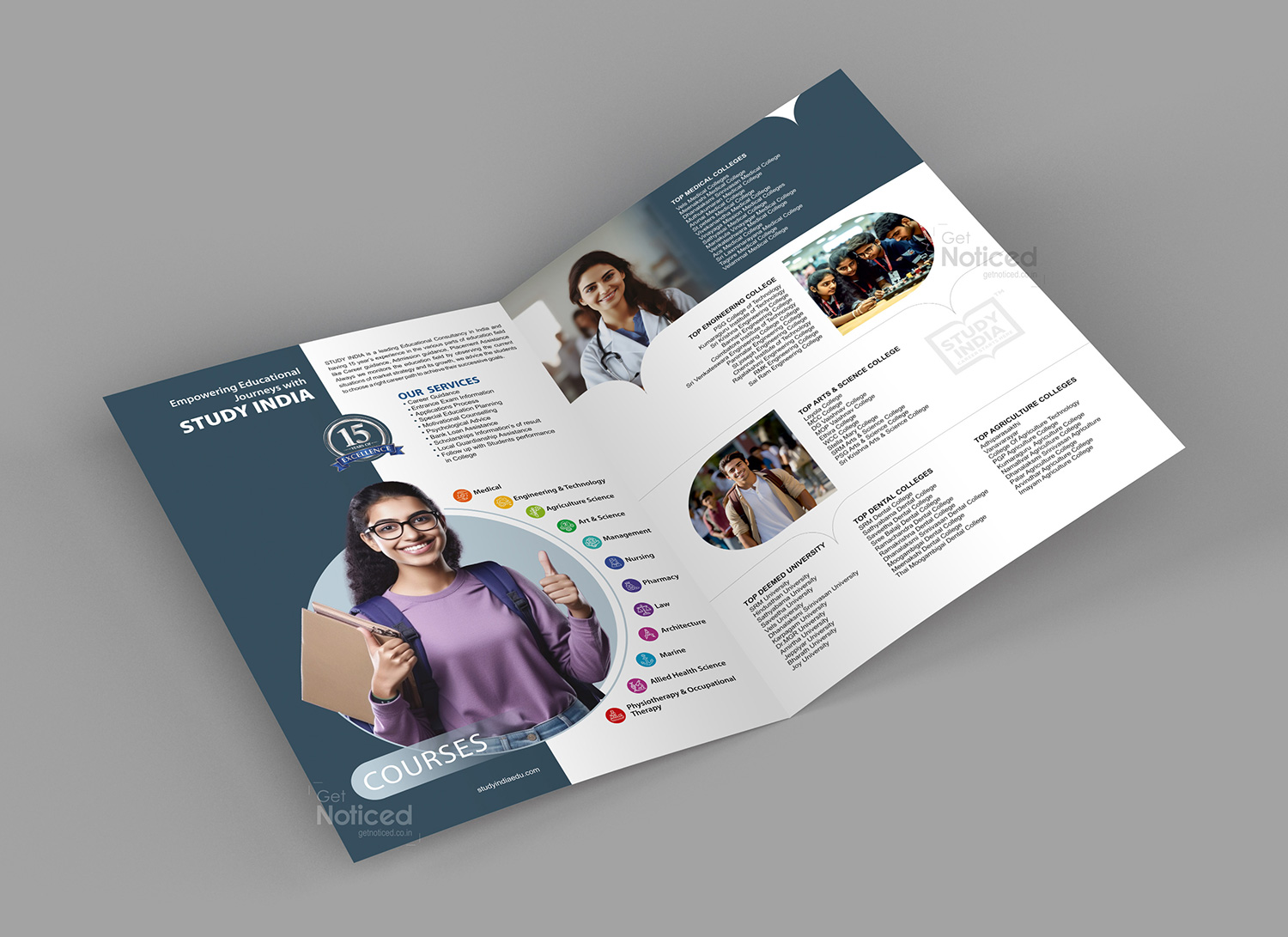 Study India Educational Consultancy brochure designing