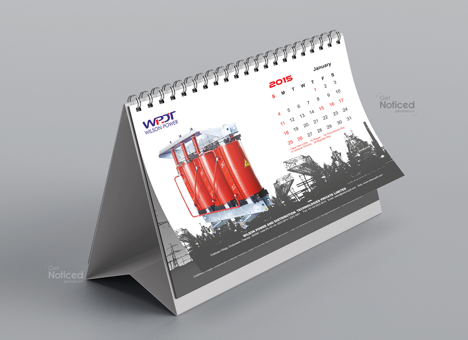 Wilson Power Calendar Design 2015