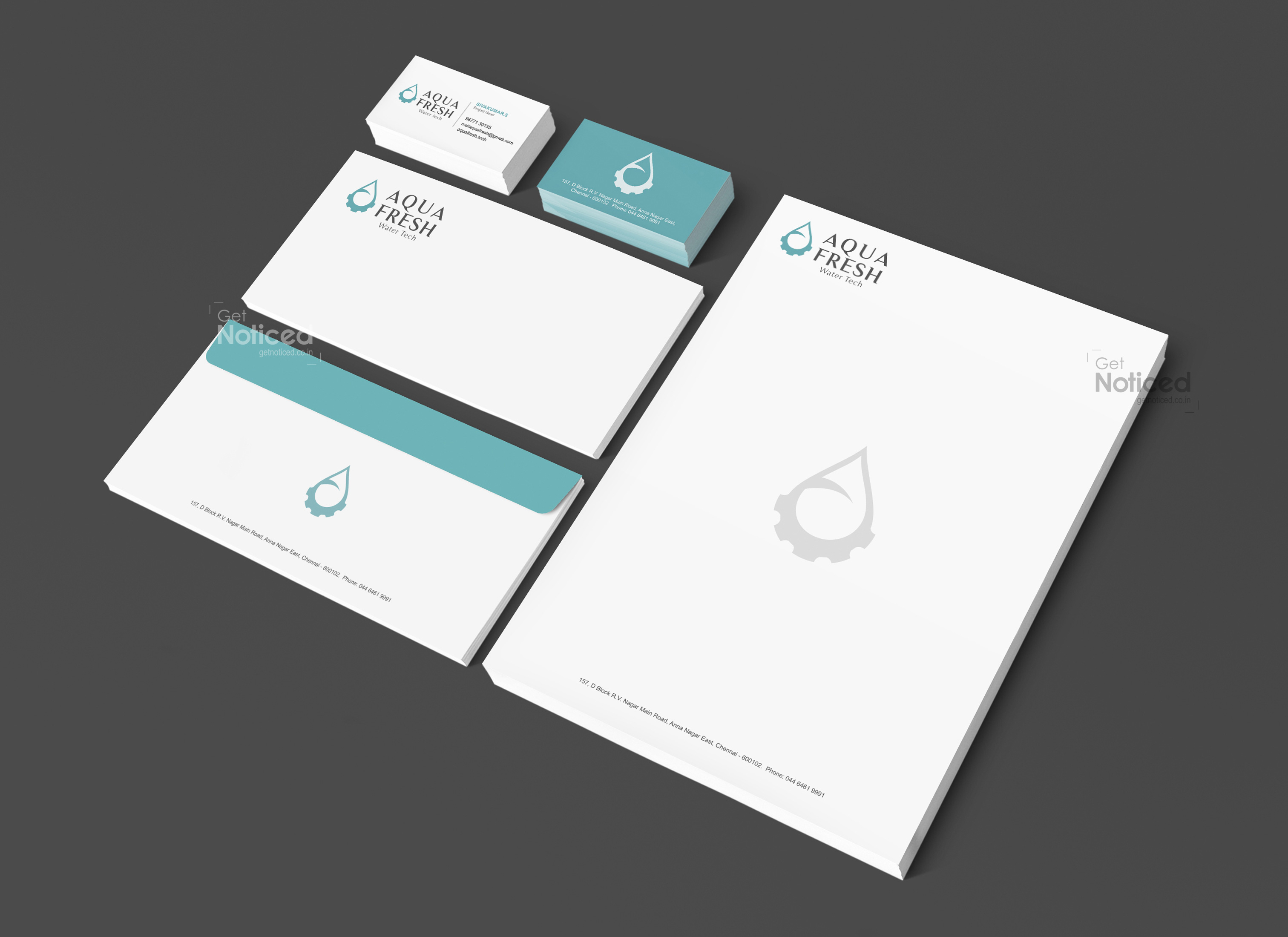 Aqua Fresh Water Tech Corporate Identity Design