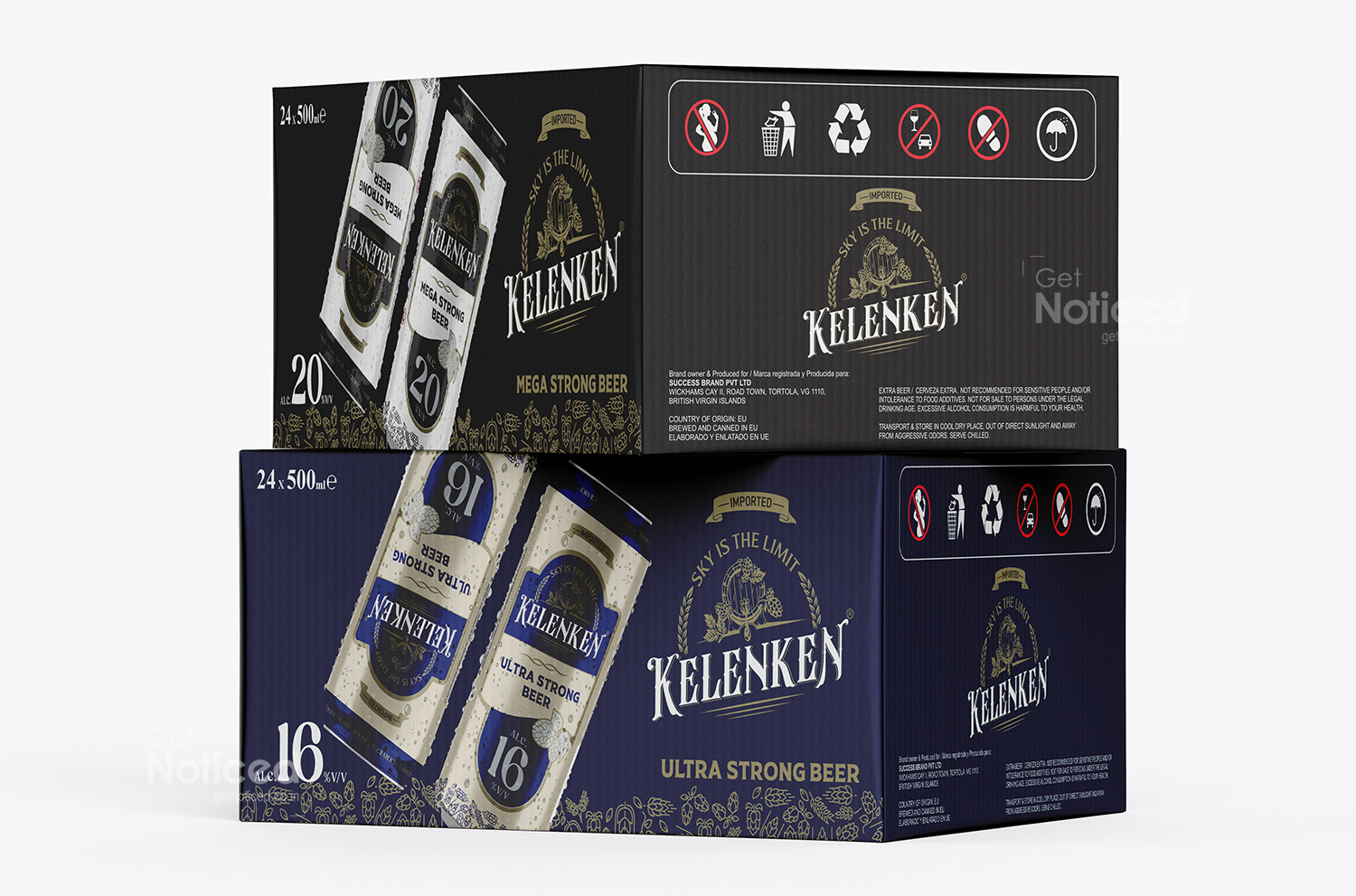 Beer carton box design for Kelenken with premium export packaging and retail-ready structure