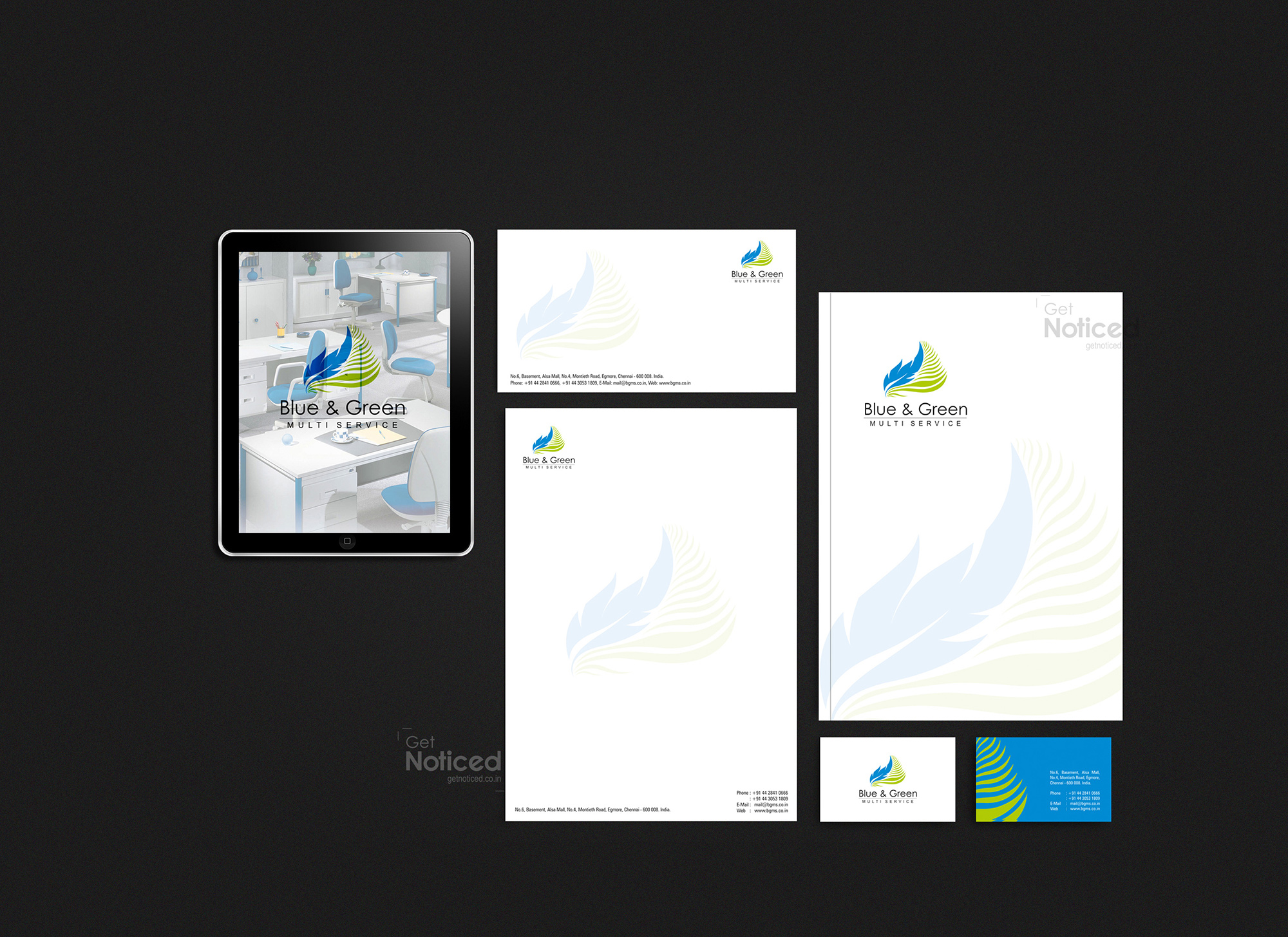 Blue & Green Corporate Identity Design