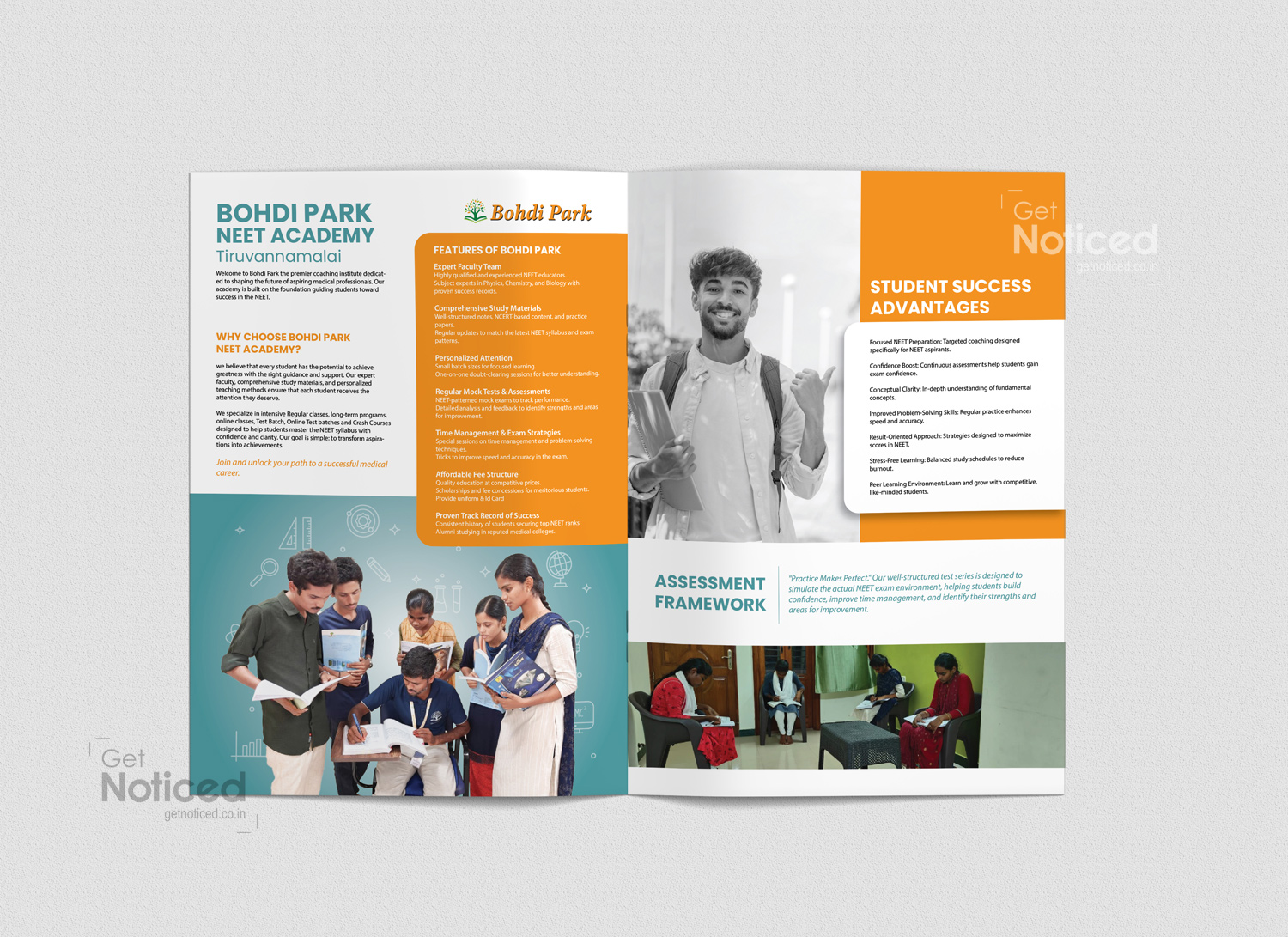 bohdi park NEET academy brochure design