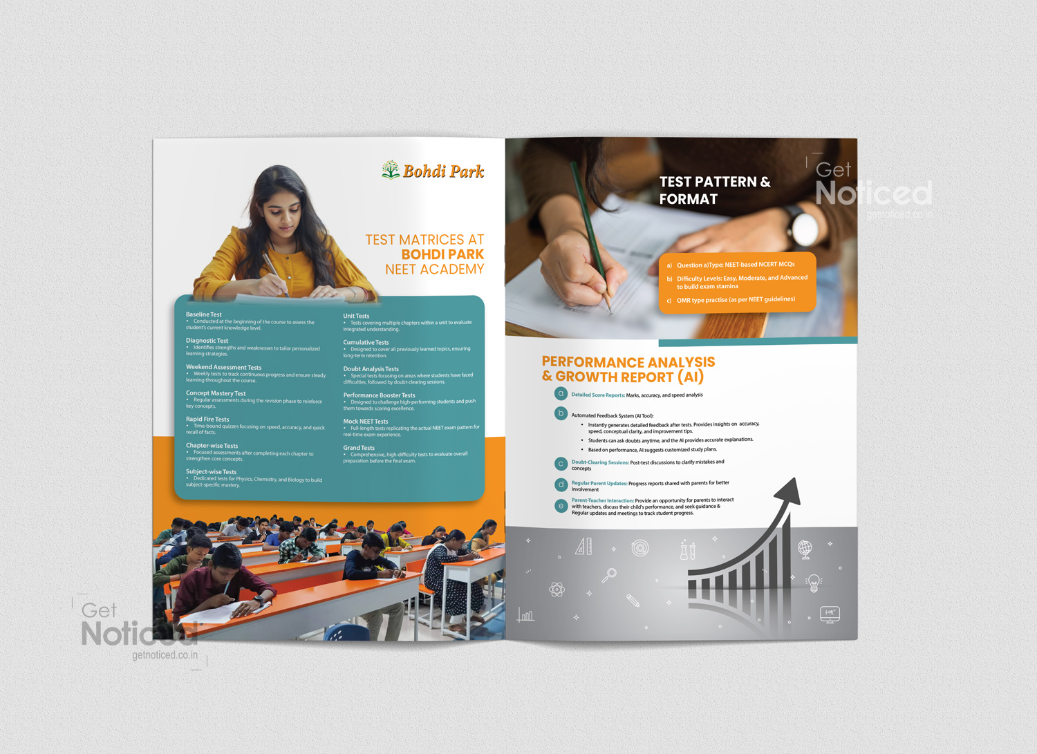 bohdi park NEET academy brochure design