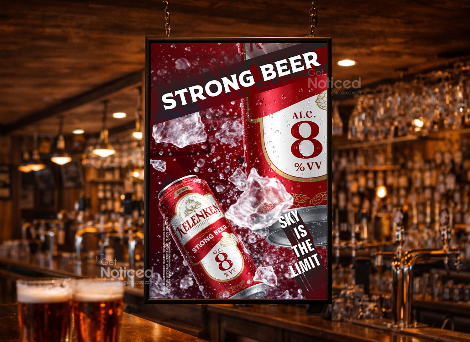 Kelenken poster design created to support premium brewery brand rollout and launch visibility