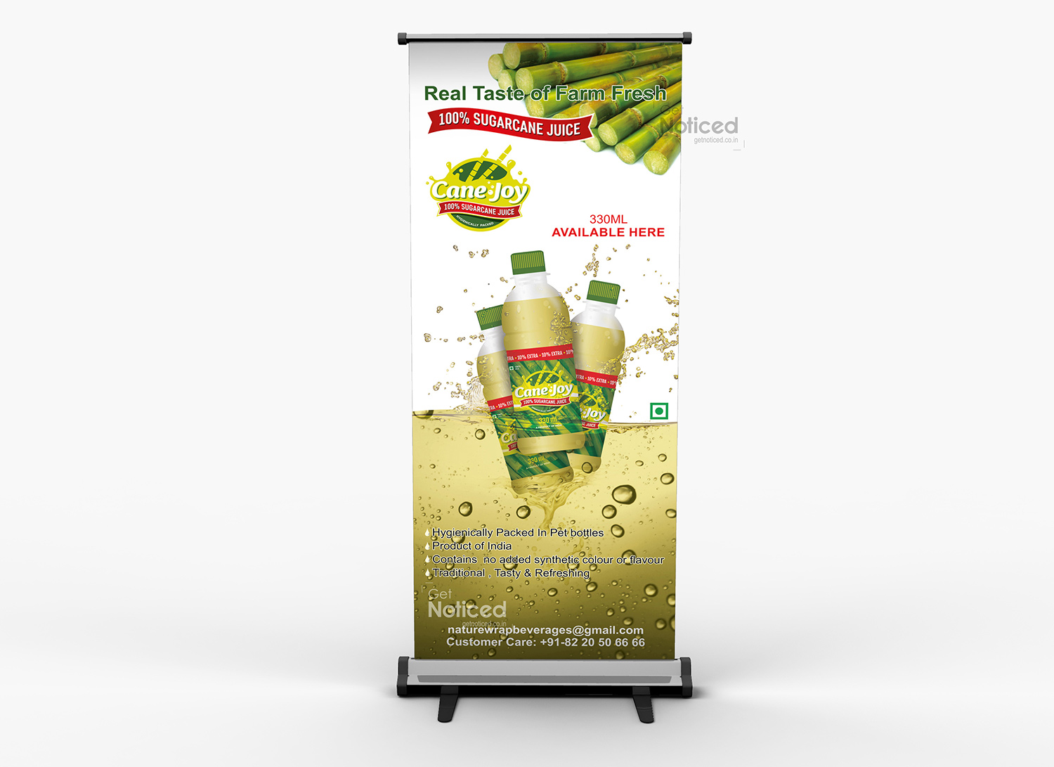 Cane Joy Roll Up Stand Design