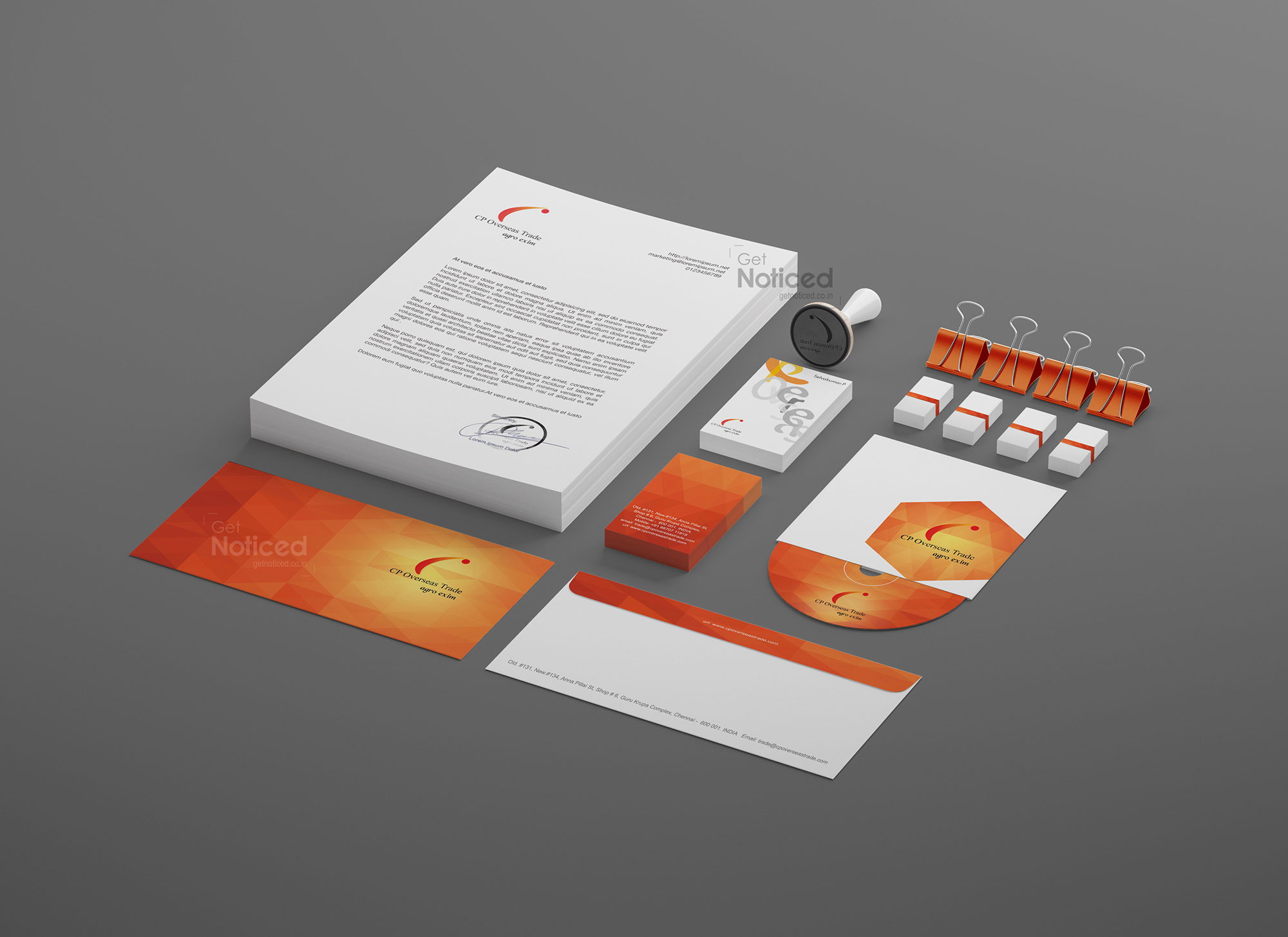 Cp Overseas Trade Corporate Identity Design