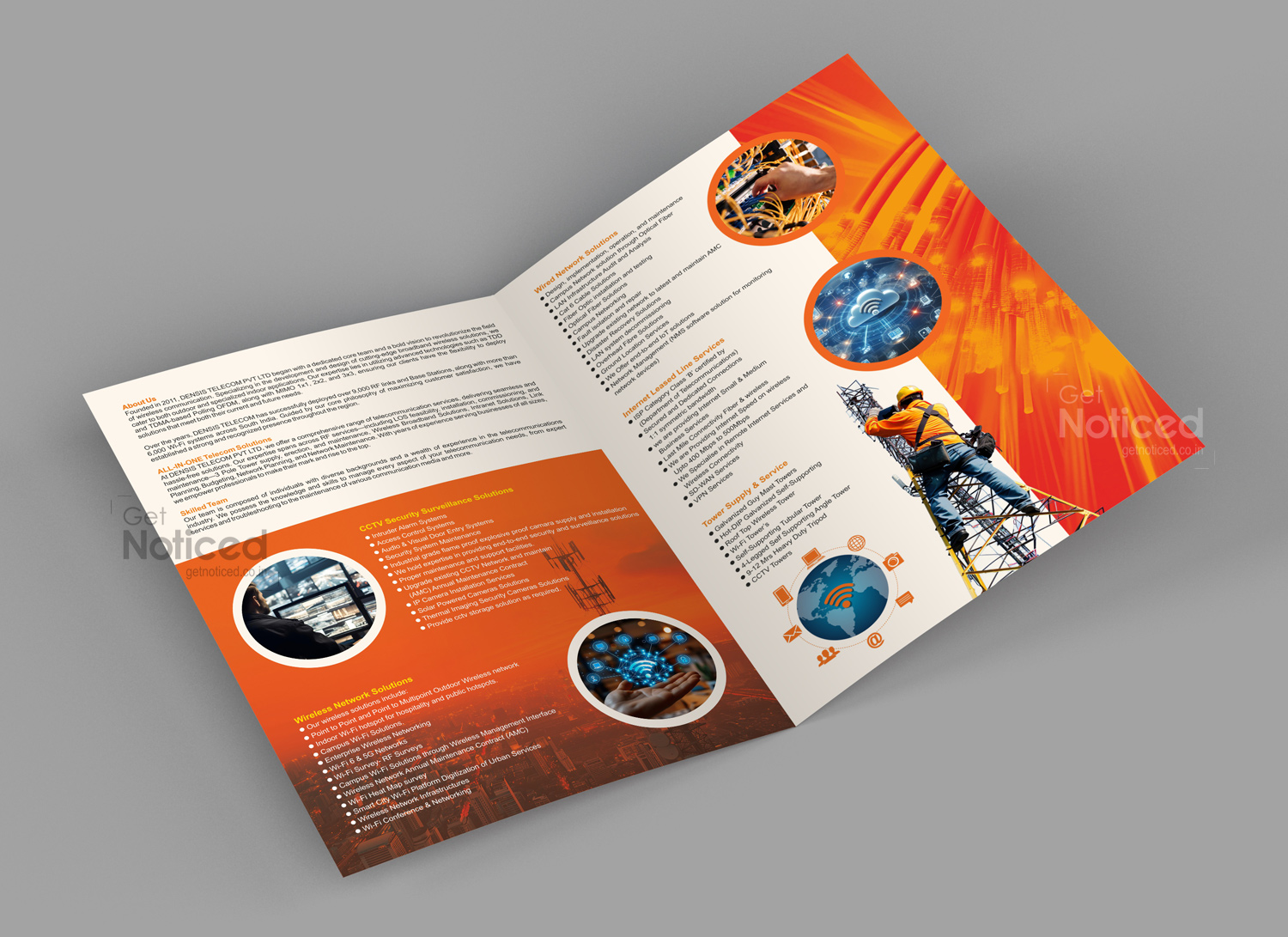 Densis Telecom Profile brochure design