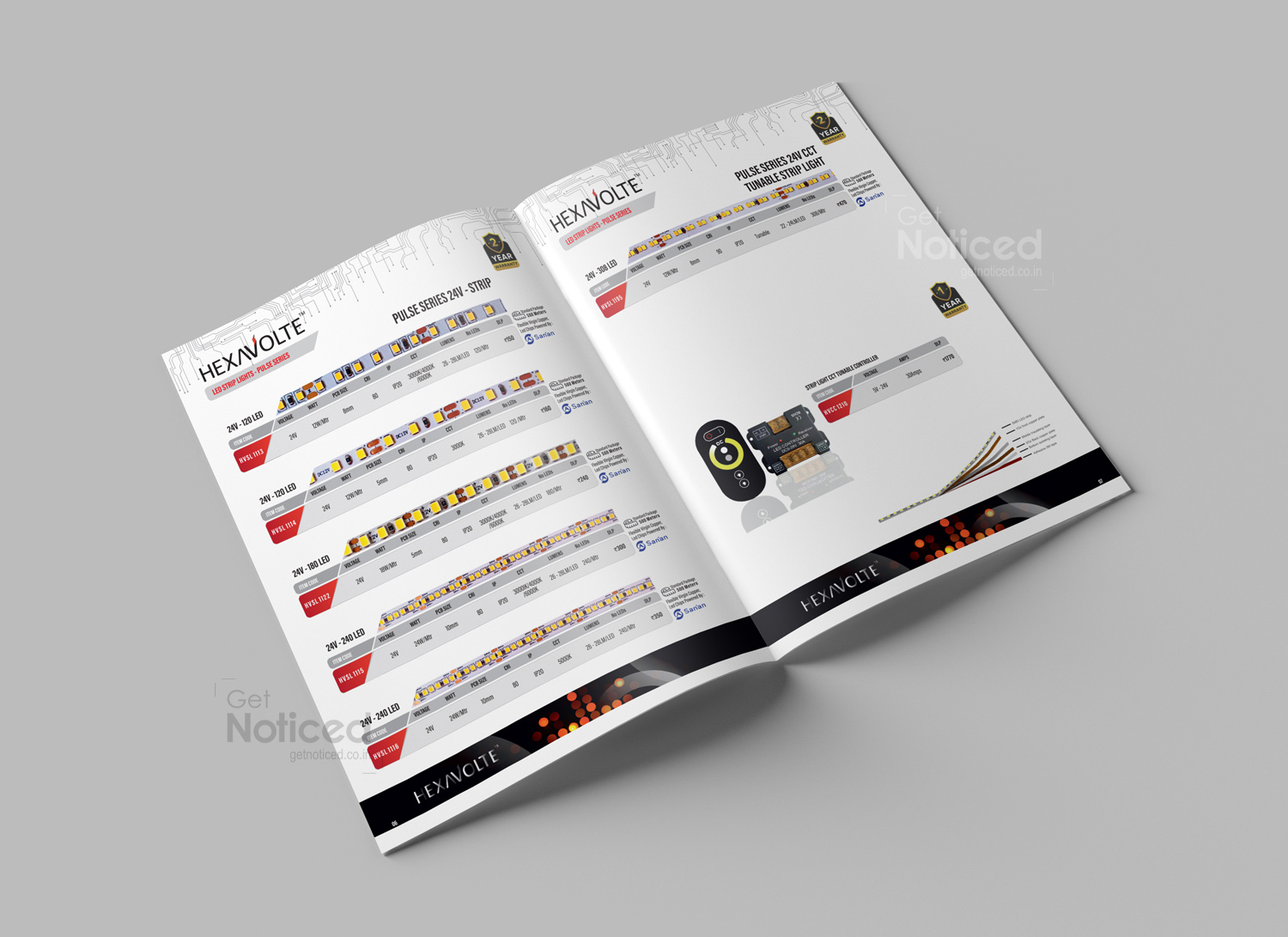 Hexavolte Product Catalogue design