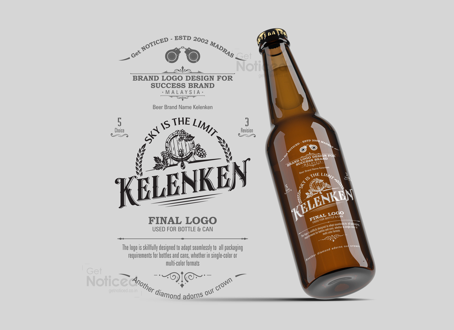 Kelenken Beer Brand Logo Design