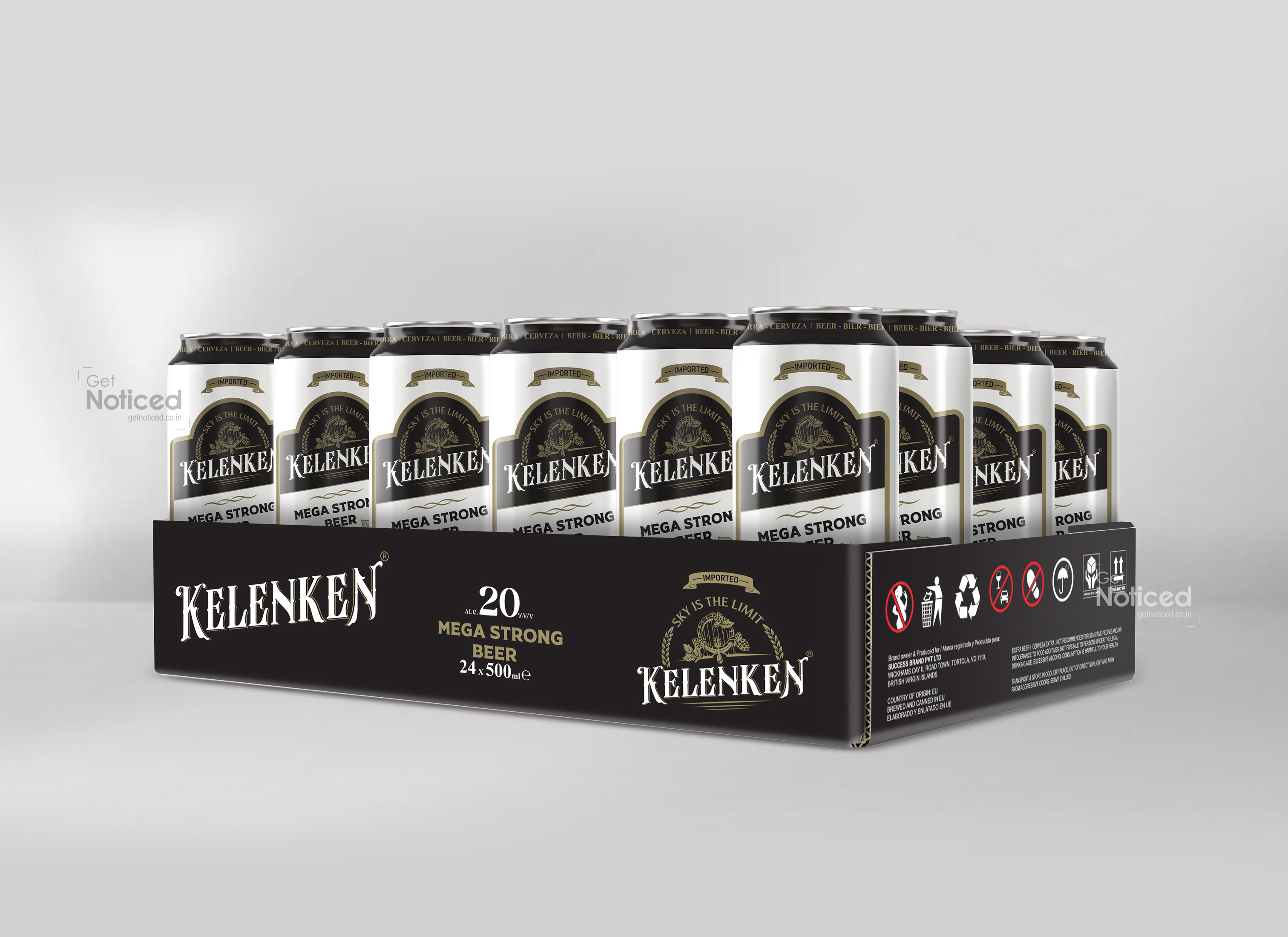 Kelenken beer can packaging design 20%