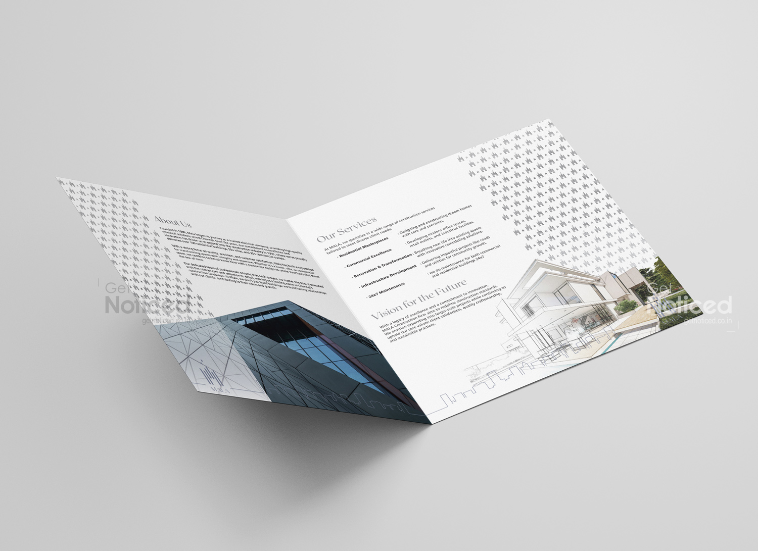 Mala Constructions Profile Brochure Design