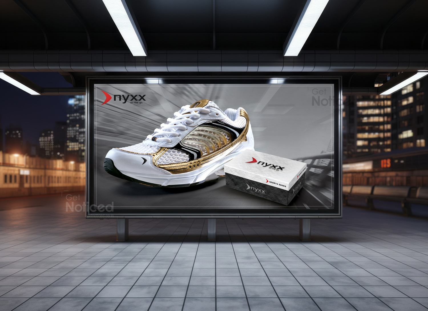 Nyxx Shoe poster advertisement design