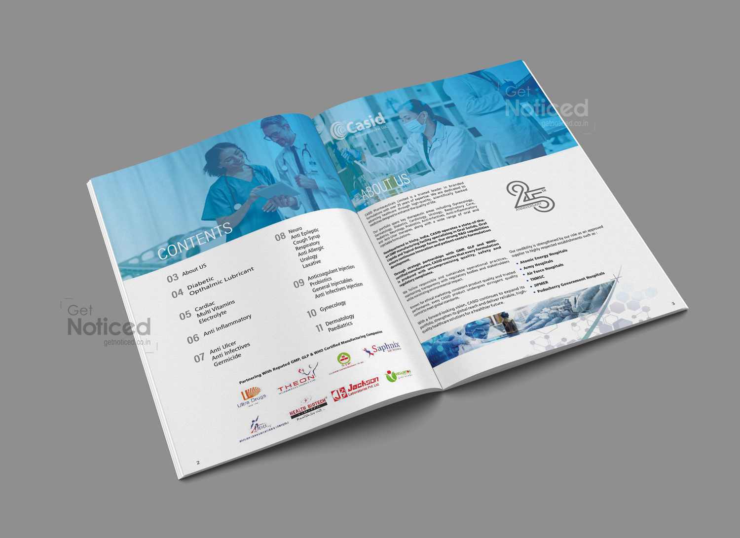 Pharmaceutical drug list catalogue design with structured product information