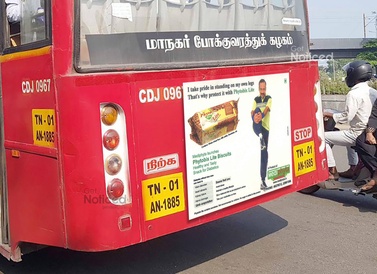 Phyto Bix bus back advertising Campaign design