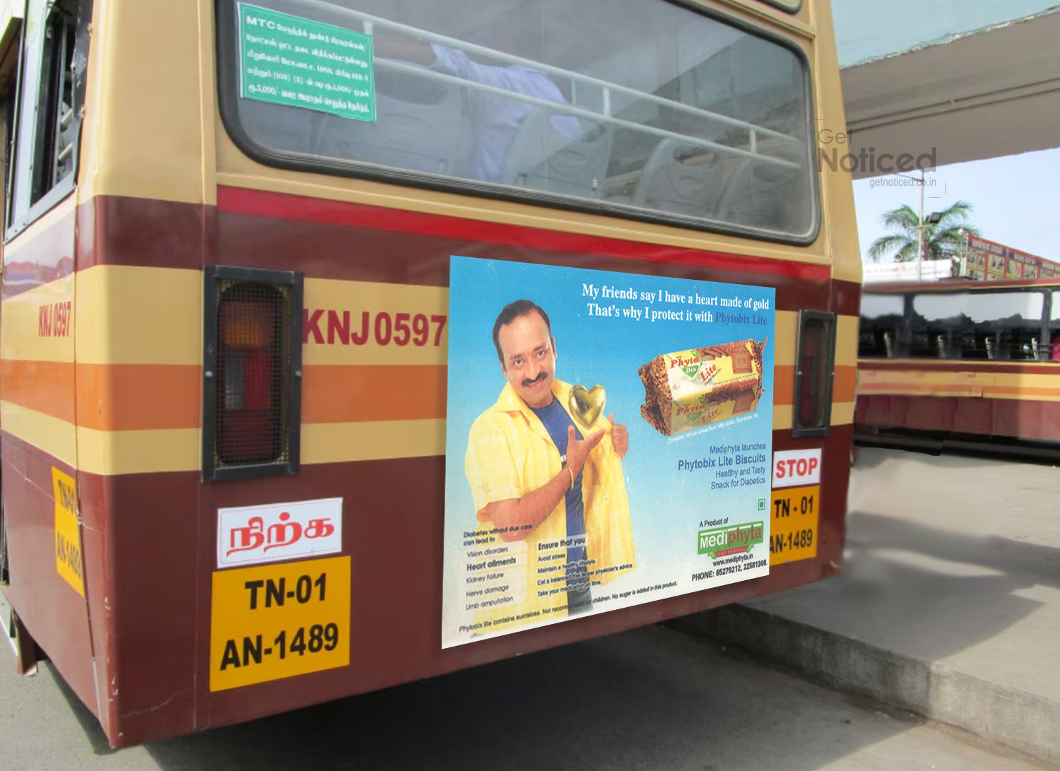 Phyto Bix bus back advertising Campaign design