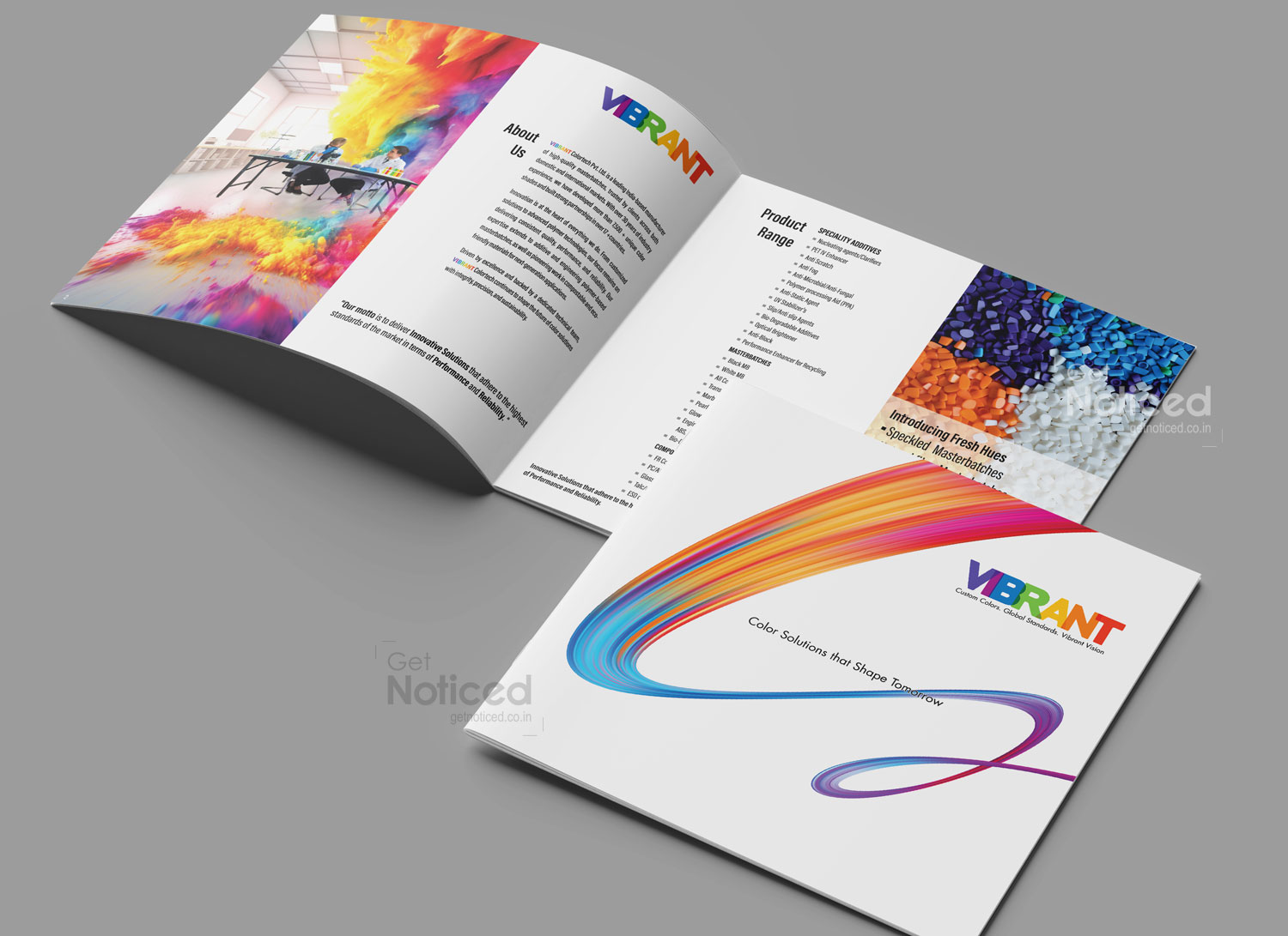 RAL color chart printed catalogue designed by Get Noticed Creative Studio