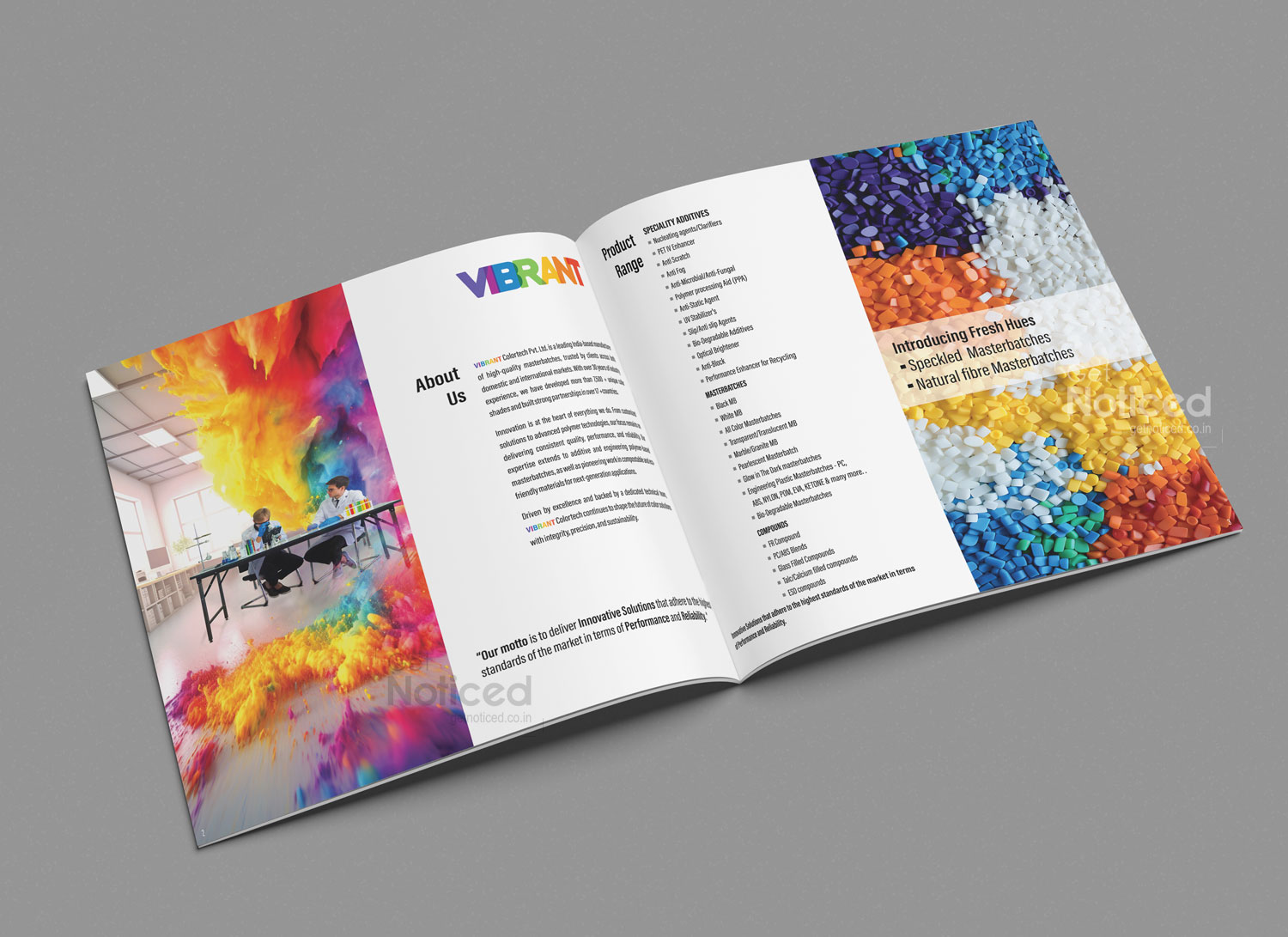 Professional product catalogue layout design for industrial brand