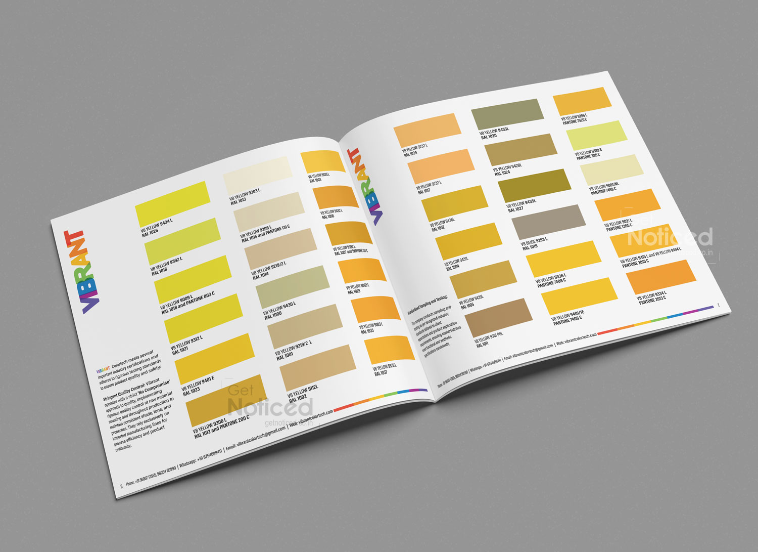 Creative catalogue design for masterbatch manufacturing company