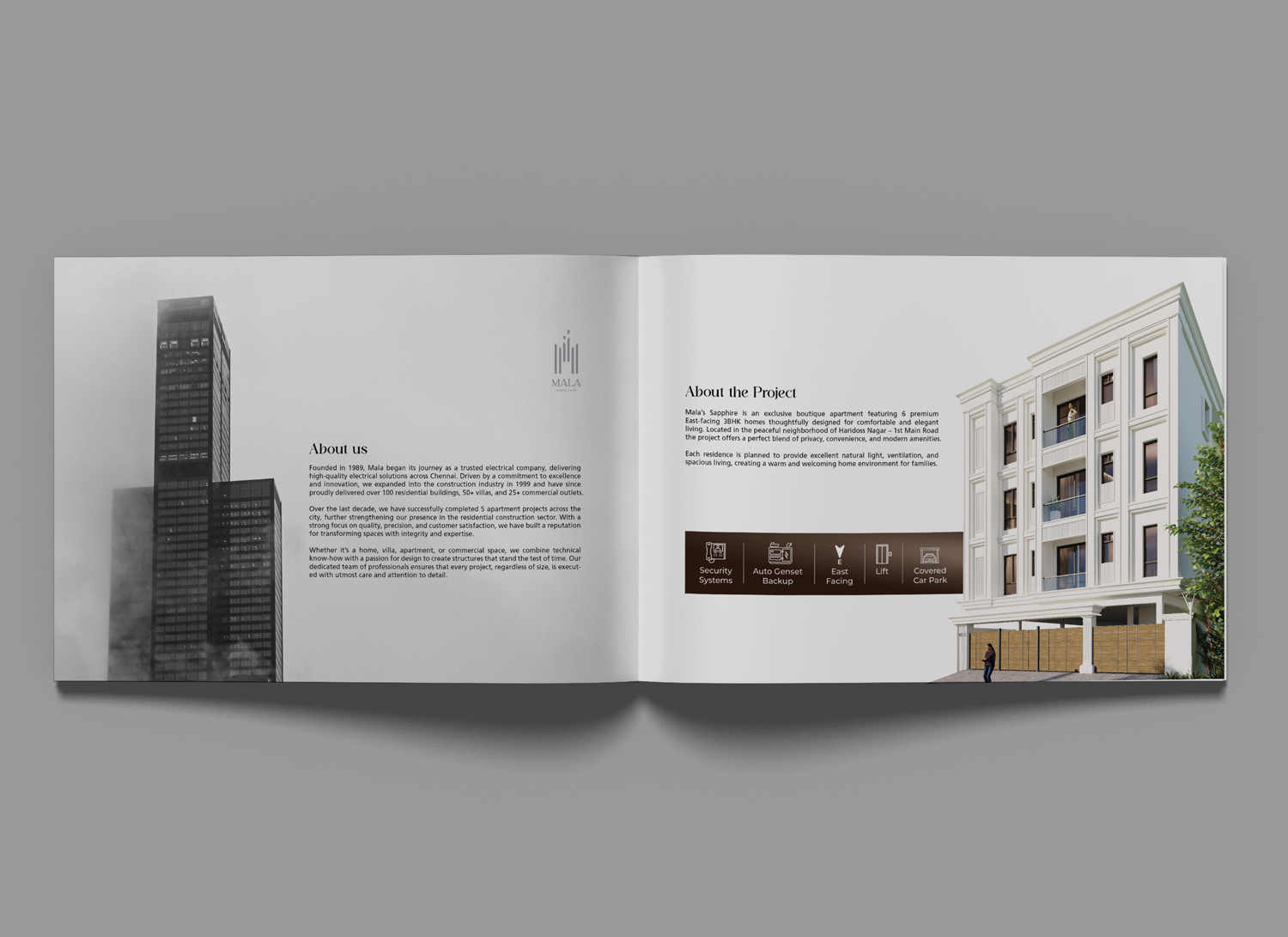 Project Brochure Design for MALA Constructions