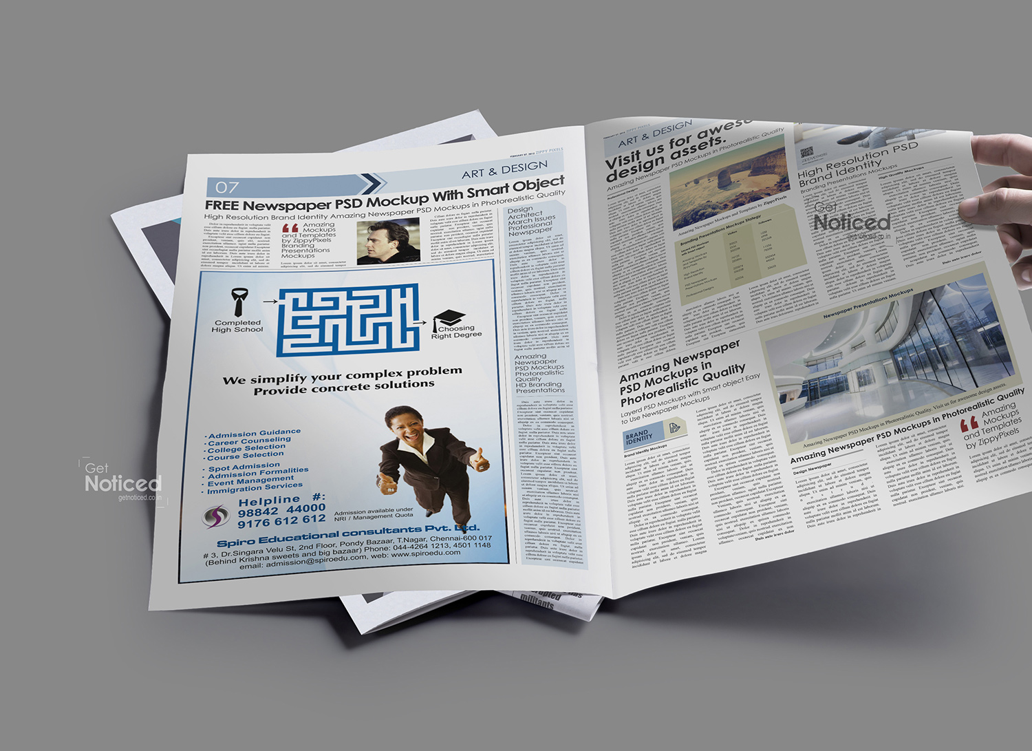 Spiro News Paper Ad Design