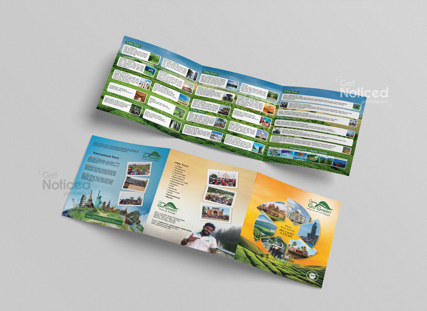 Tour Package Tariff Card Brochure for Cassio Go Green