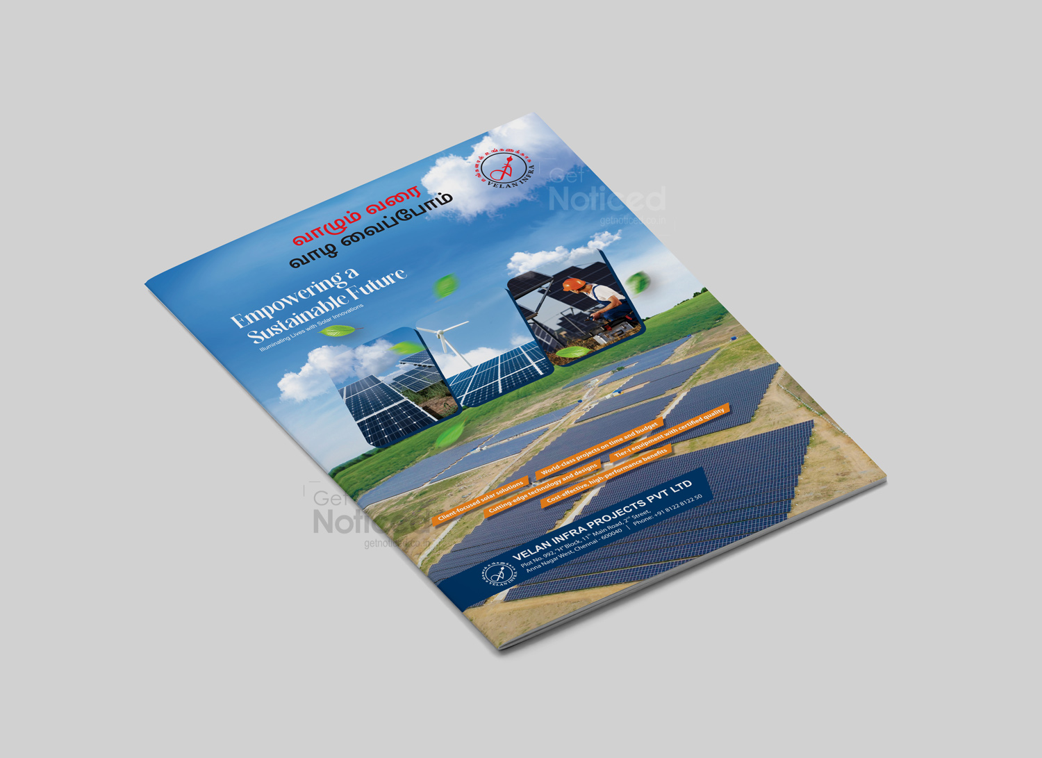 Velan infra project brochure design