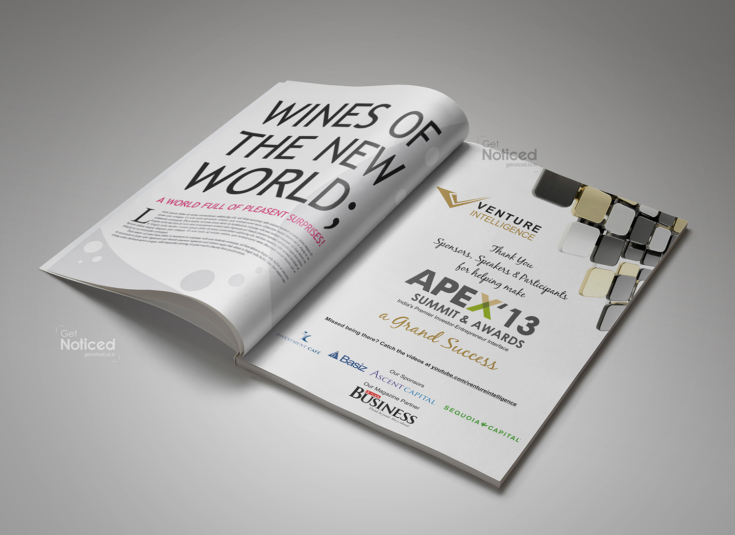 Venture Intelligence Magazine Ad Design