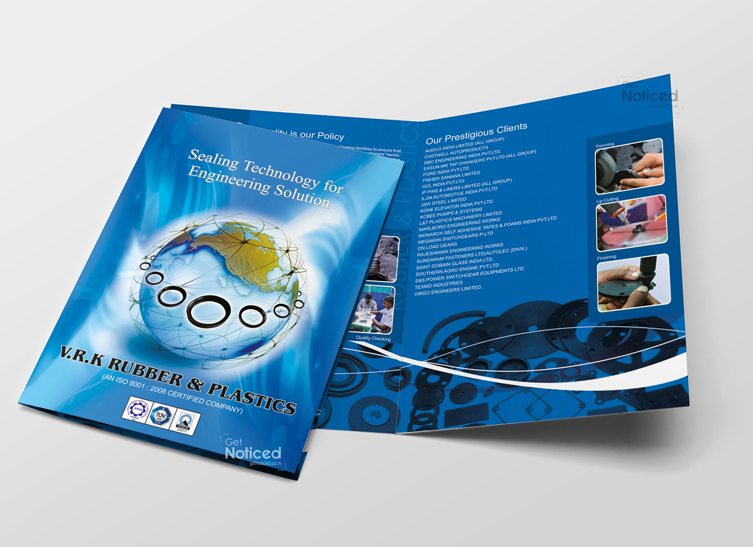 Vrk Rubbers Brochure Design