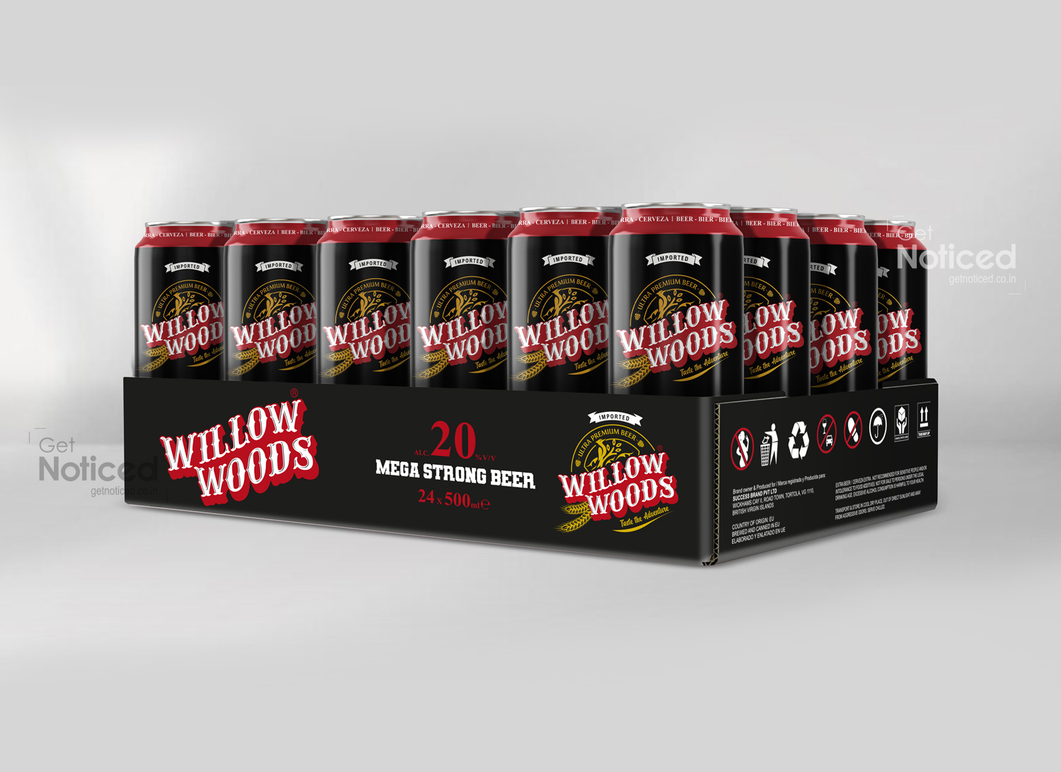 willow woods beer can packaging design 20%