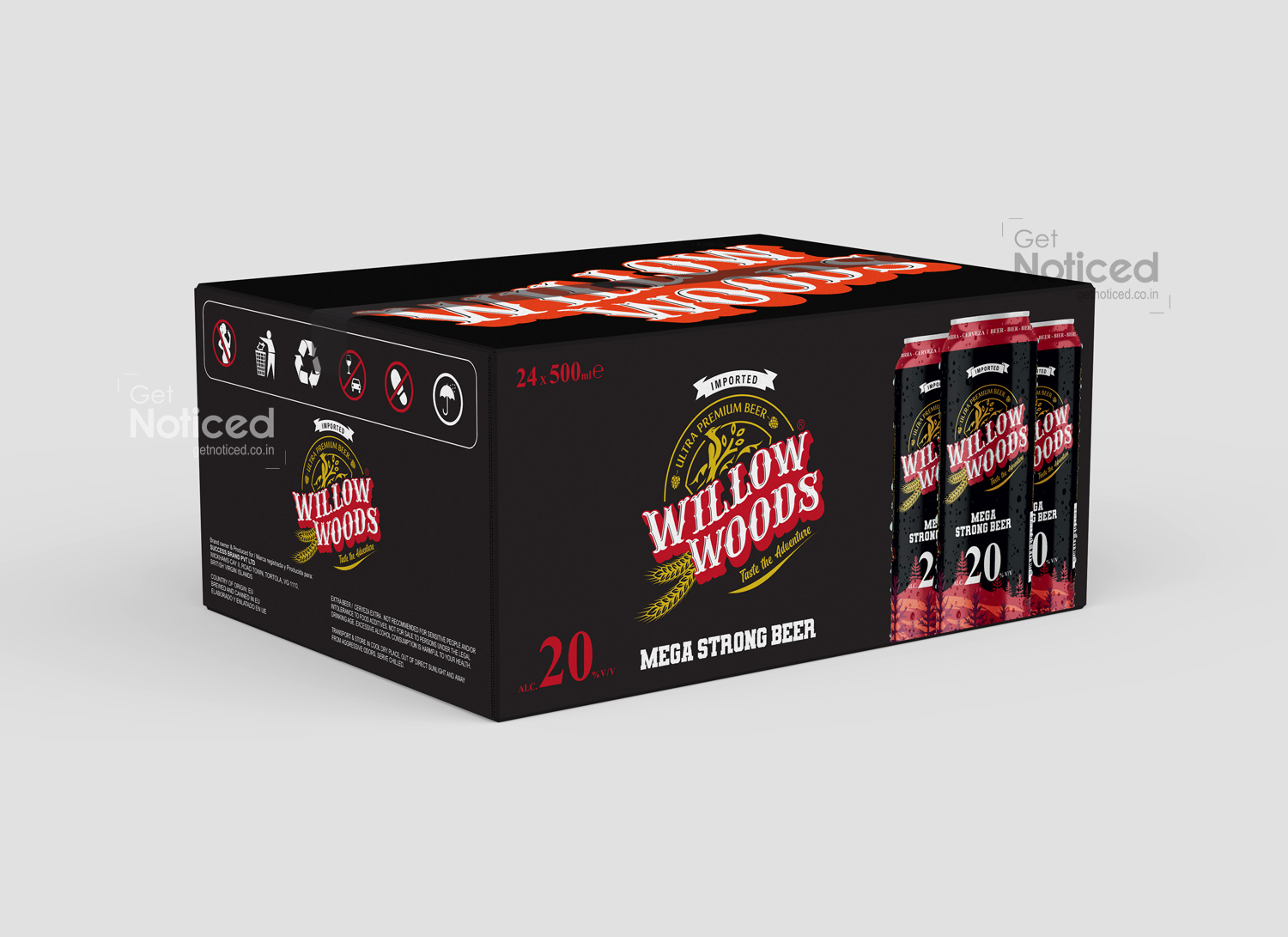 willow woods beer can packaging design 20%