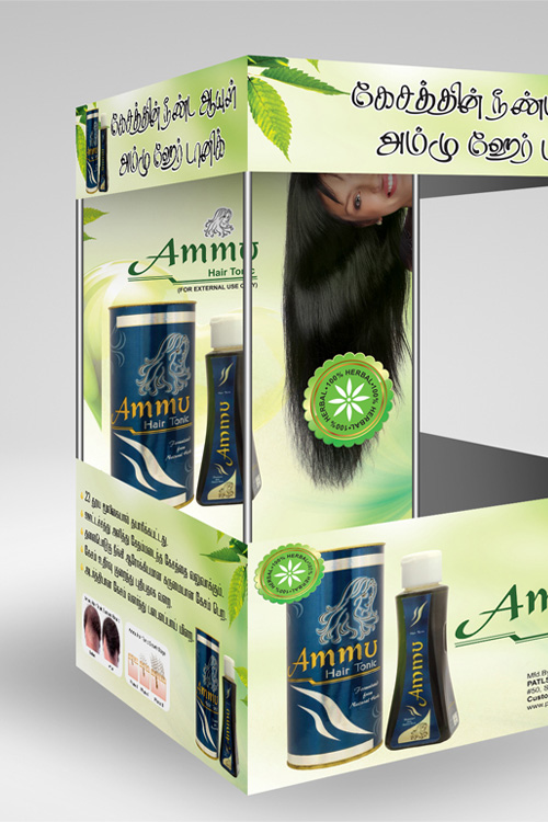 Ammu Hair Oil Stall Canopy Design & Printing