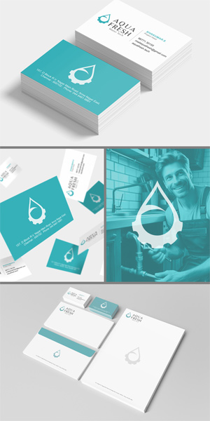 Aqua Fresh Water Tech Corporate Identity Design