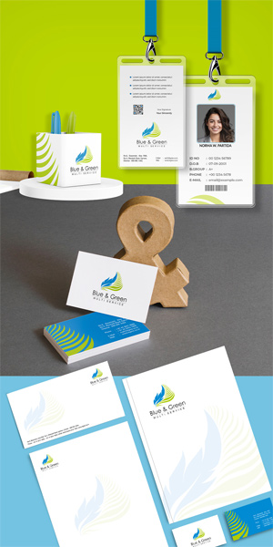 Blue & Green Corporate Identity Design