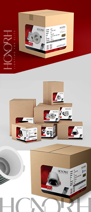 Box Label Packaging Design for HONORH LED Products