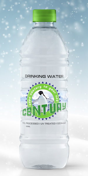 Century Waters Bottle Packaging Design