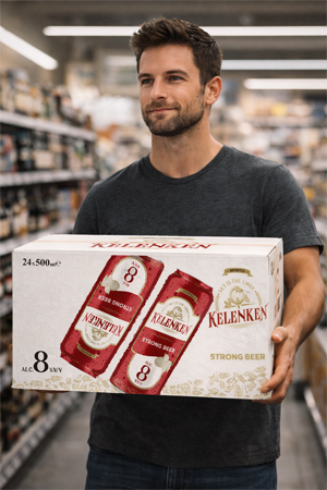 Custom Strong Beer Can Packaging Design for Kelenken Craft Brewery