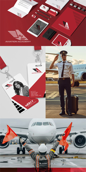 Fly Air aviation academy corporate identity Design