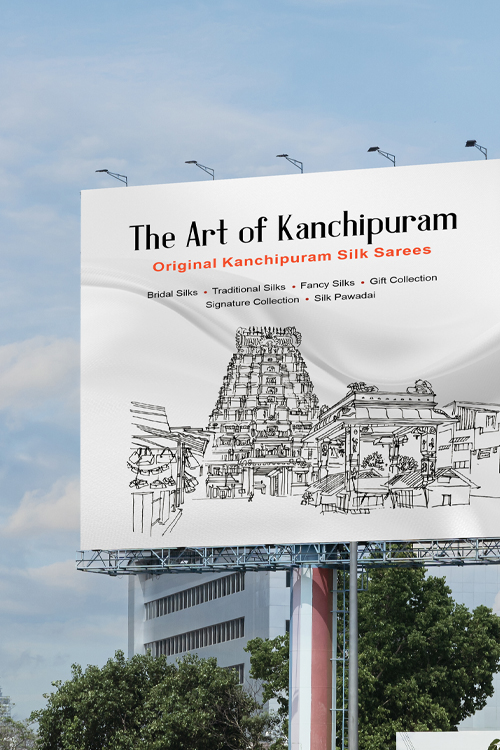 Kanchipuram Pachaiyappas Silks Hoarding Design