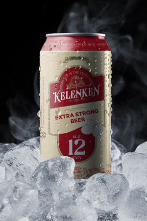 Kelenken beer can packaging design 12%