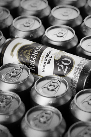 Kelenken beer can packaging design 20%