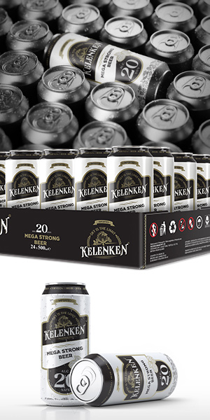 Kelenken beer can packaging design 20%