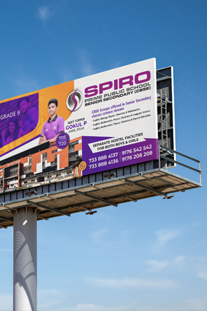 Spiro Prime School ourdoor advertisment Hoarding Deign