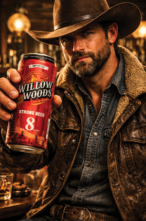 Strong Beer Can Packaging Design for Willow Woods Brewery